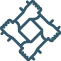 Animated hands connected to create square icon